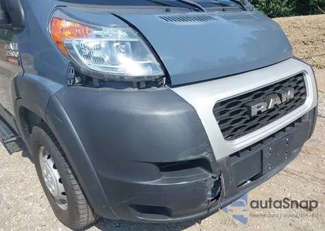 2019 Ram Promaster 2500 High Roof 159 Wb из США, поврежденный, VIN 3C6TRVDG1KE515534